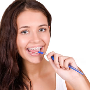 brushing and flossing